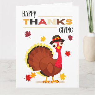Carte Joli plaisir Turquie Bon thanksgiving d'automne