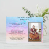 Carte Joli poème commémoratif avec photo (Debout devant)