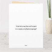 Carte Joli rat et citrouille personnalisés pour Hallowee (Dos)