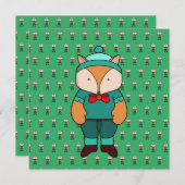 Carte Joli renard vert (Devant / Derrière)