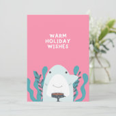 Carte Joli requin de Noël (Debout devant)