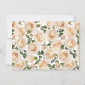 Carte Joli rose blanc floral 100e anniversaire Merci (Dos)