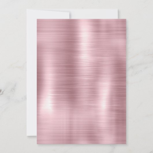 Carte Joli rose blush argent parties scintillant Noël no (Dos)