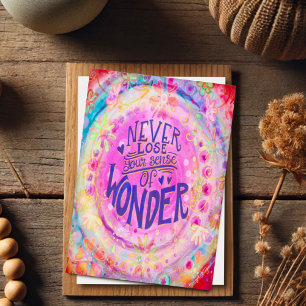 Carte Joli rose ne perdez jamais votre sens de l'émervei