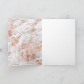 Carte Joli Rose or blanc brillant Parties scintillant en (Intérieur)