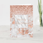 Carte Joli Rose or blanc brillant Parties scintillant en (Devant)