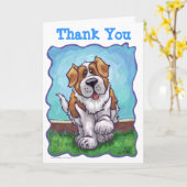 Carte Joli Saint-Bernard Merci (Fleur jaune)