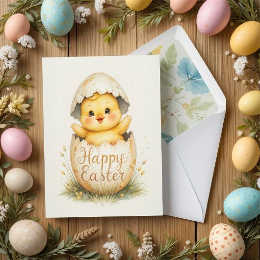 Carte Joli salut de Pâques à Chick Chick