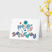 Carte Joli Samedi Semaine Greeting Expression Texte (Fleur jaune)