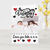 Carte Joli script moderne personnalisé photo Saint-Valen (Fleur jaune)