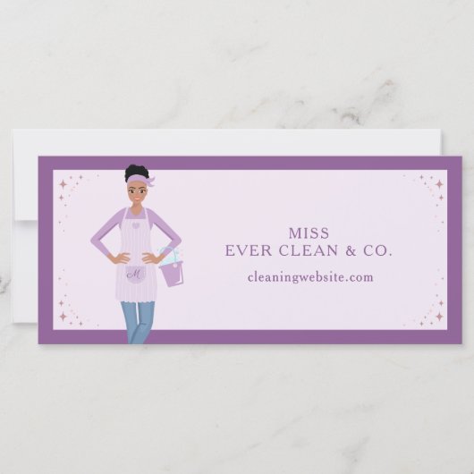 Carte Joli service de nettoyage pour femmes Certificat c (Devant)