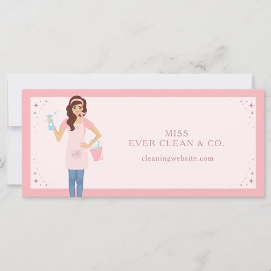 Carte Joli service de nettoyage pour femmes Certificat c (Devant)