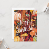 Carte Joli Souhait Cosy Automne Automne Automne Happy An (Devant/Arrière en situation)