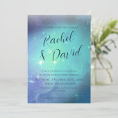 Carte Joli Sous les étoiles Mariage de typographie (Debout devant)