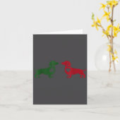 Carte Joli teckel Saint-Valentin Saint-Patrick amoureux (Fleur jaune)