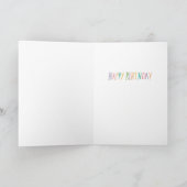 Carte Joli texte manuscrit d'anniversaire coloré (Intérieur)