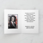 Carte Joli Vampire Dreamy Lord Joyeux Anniversaire Nom (Intérieur)