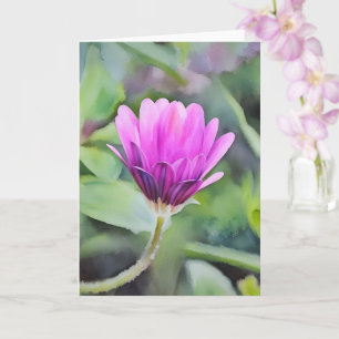 Carte Joli violet Africain Daisy Bud Art Note Card