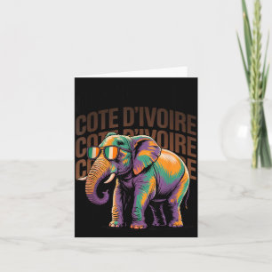 Carte Joli Voyage en Côte D'Ivoire Éléphant Garçons de C