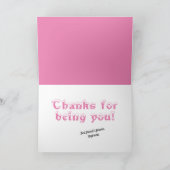 Carte Jolie amitié rose salutation (Intérieur)
