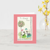 Carte Jolie amitié Vintage pour dames (Fleur jaune)