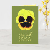 Carte Jolie aquarelle Fleur Jaune Pansie Se Bien (Fleur jaune)