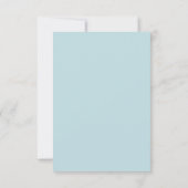 Carte Jolie aquarelle Stale Blue Floral Wedding RSVP (Dos)