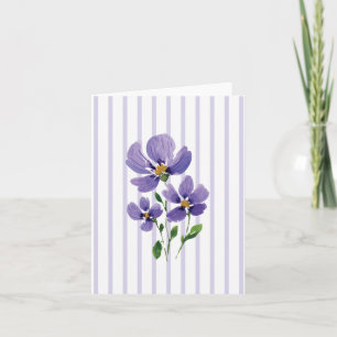 Carte Jolie aquarelle violette peinte