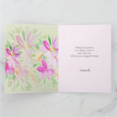 Carte Jolie Art À L'aquarelle Florale Pastel (Intérieur)