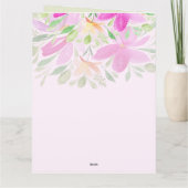 Carte Jolie Art À L'aquarelle Florale Pastel (Dos)