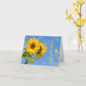 Carte Jolie augmentation et brillance tournesols Télécha (Fleur jaune)