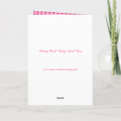 Carte Jolie Bébé Rose fille Bee (Dos)