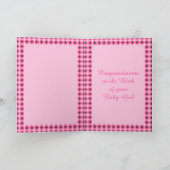 Carte Jolie Bébé Rose fille Bee (Intérieur)