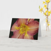 Carte jolie carte rouge Lily orange (Fleur jaune)