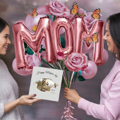 Carte Jolie chatte mère allaitant ses petits chatons