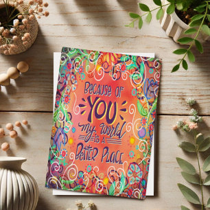 Carte Jolie citation de joyeux anniversaire Fleurs jolie