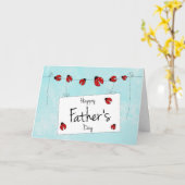 Carte Jolie conception de Ladybug pour la fête des pères (Fleur jaune)