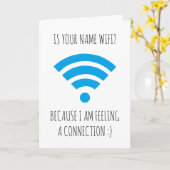Carte Jolie connexion WiFi, Saint Valentin (Fleur jaune)