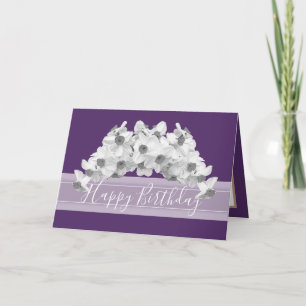 Carte Jolie Daffodiles Blancs Joli Bouquet Anniversaire
