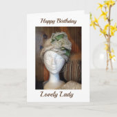 CARTE *JOLIE DAME* AVEZ UN JOLI ANNIVERSAIRE (Fleur jaune)