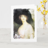 Carte Jolie Dame Circa 1910 Art numérique (Fleur jaune)