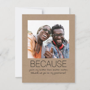 Carte Jolie Demande Simple Parrain de Mariage Photo