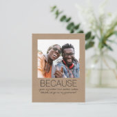 Carte Jolie Demande Simple Parrain Photo (Debout devant)