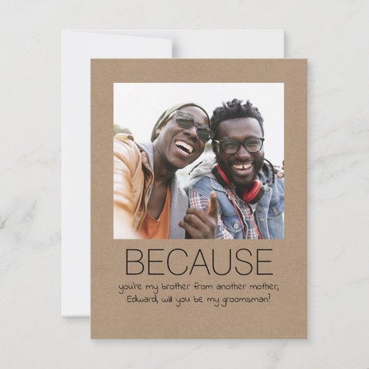 Carte Jolie Demande Simple Veux-Tu Être Mon Témoin Photo (Devant)