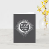 Carte Jolie éclipse de soleil totale Let's (Fleur jaune)
