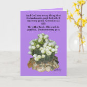 Carte Jolie Écriture de Cactus Genèse 1:31, Deutéronome (Fleur jaune)