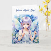 Carte Jolie Fairy Pastel (Fleur jaune)