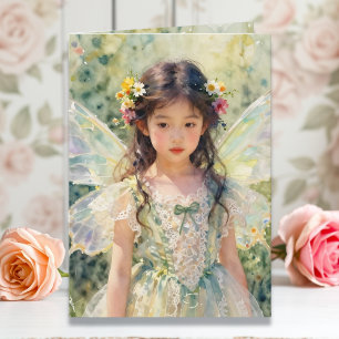 Carte Jolie Fée Asiatique Bon Anniversaire