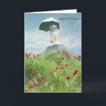 Carte Jolie femme florale avec Parasol Monet Tradition<br><div class="desc">Dans le style de Claude Monet un joli Joyeux Anniversaire — de nombreuses occasions de personnaliser. Il vous rappellera une toile impressionniste. Bon appétit !</div>