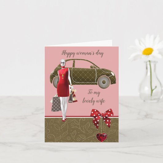 Carte Jolie femme superbe (Petite plante)